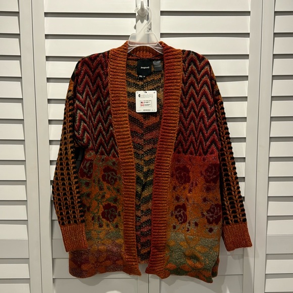 Desigual NWT Arezzo Heavy Gauge Jacket in a Acrylic/Polyester blend with pockets - Picture 3 of 10